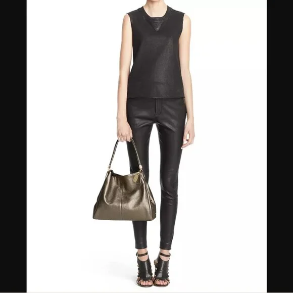 COACH Madison Phoebe Shoulder Bag Metallic Gold Bronze Leather Slouchy Hobo NEW - Picture 14 of 16